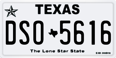 TX license plate DSO5616