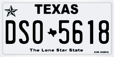 TX license plate DSO5618