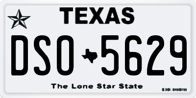 TX license plate DSO5629