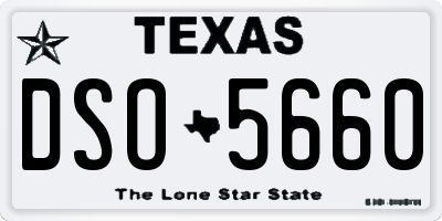 TX license plate DSO5660