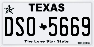 TX license plate DSO5669