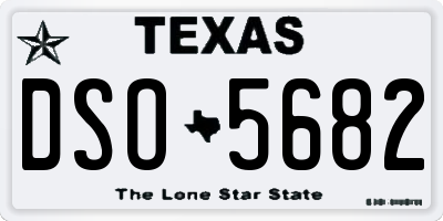TX license plate DSO5682