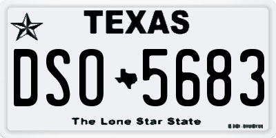 TX license plate DSO5683