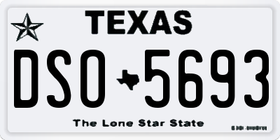 TX license plate DSO5693