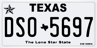 TX license plate DSO5697