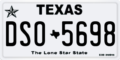 TX license plate DSO5698