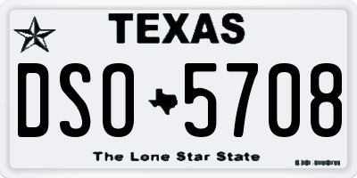TX license plate DSO5708