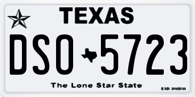 TX license plate DSO5723