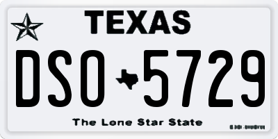 TX license plate DSO5729