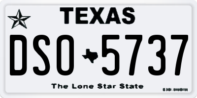 TX license plate DSO5737