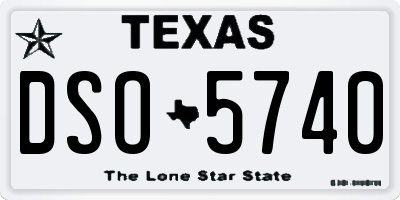 TX license plate DSO5740
