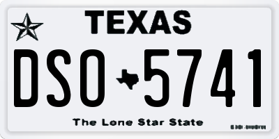 TX license plate DSO5741