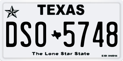TX license plate DSO5748