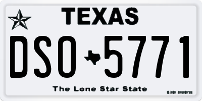 TX license plate DSO5771