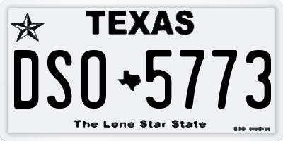 TX license plate DSO5773