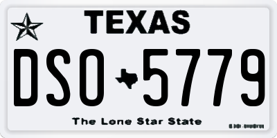 TX license plate DSO5779