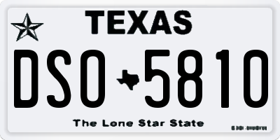 TX license plate DSO5810