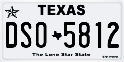 TX license plate DSO5812