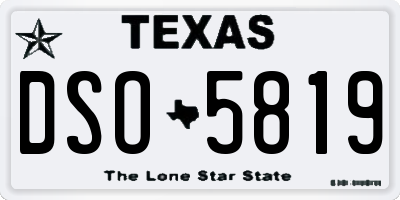 TX license plate DSO5819