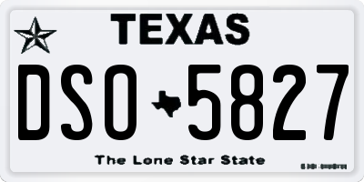 TX license plate DSO5827