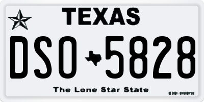 TX license plate DSO5828