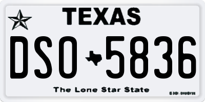 TX license plate DSO5836