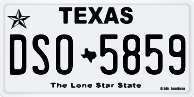 TX license plate DSO5859