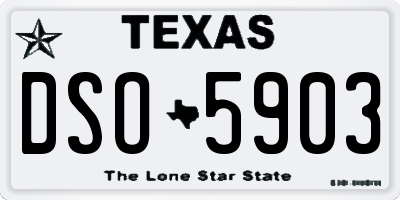 TX license plate DSO5903