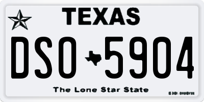 TX license plate DSO5904