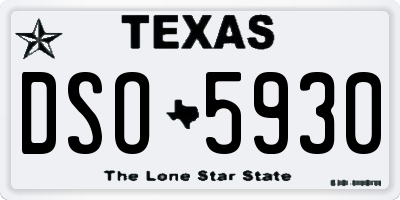 TX license plate DSO5930