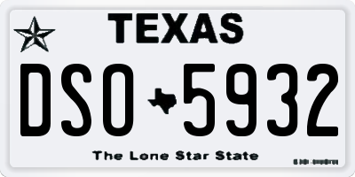 TX license plate DSO5932