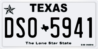 TX license plate DSO5941