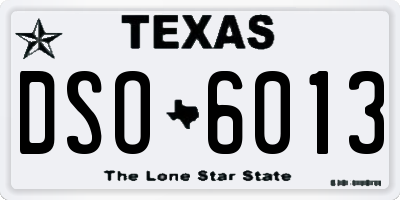 TX license plate DSO6013