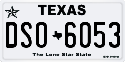 TX license plate DSO6053