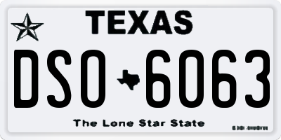 TX license plate DSO6063