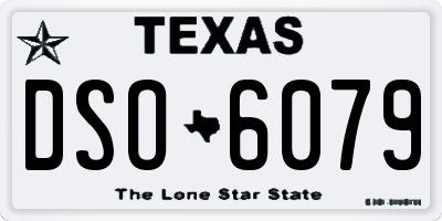 TX license plate DSO6079