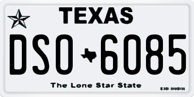 TX license plate DSO6085