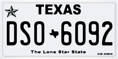 TX license plate DSO6092