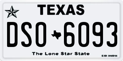 TX license plate DSO6093