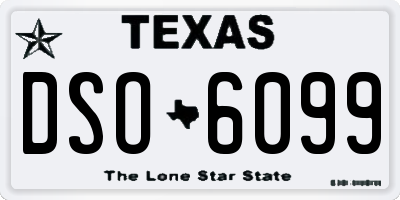 TX license plate DSO6099