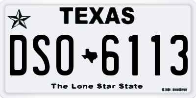 TX license plate DSO6113
