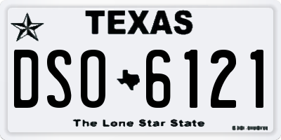 TX license plate DSO6121