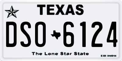 TX license plate DSO6124