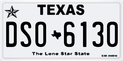TX license plate DSO6130