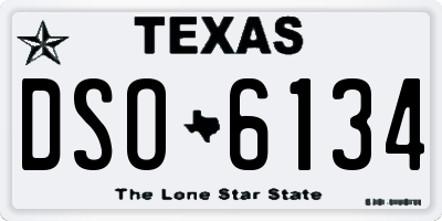 TX license plate DSO6134