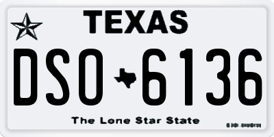 TX license plate DSO6136
