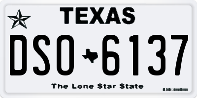 TX license plate DSO6137
