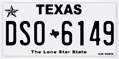 TX license plate DSO6149