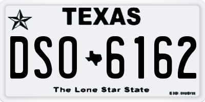 TX license plate DSO6162