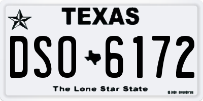 TX license plate DSO6172